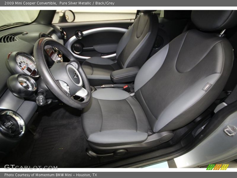 Pure Silver Metallic / Black/Grey 2009 Mini Cooper Convertible