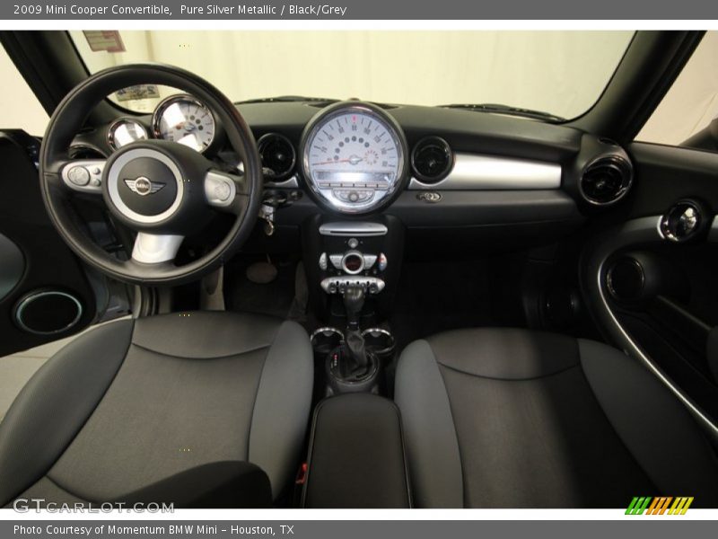 Pure Silver Metallic / Black/Grey 2009 Mini Cooper Convertible