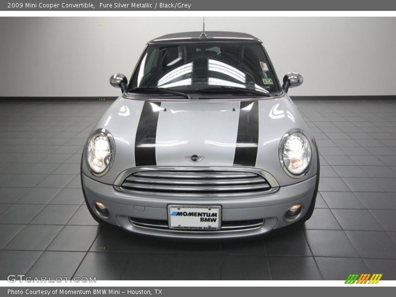 Pure Silver Metallic / Black/Grey 2009 Mini Cooper Convertible