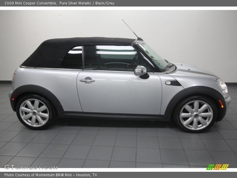 Pure Silver Metallic / Black/Grey 2009 Mini Cooper Convertible