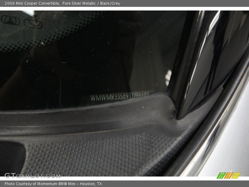 Pure Silver Metallic / Black/Grey 2009 Mini Cooper Convertible