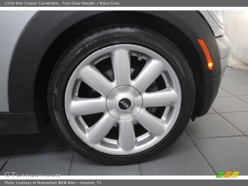Pure Silver Metallic / Black/Grey 2009 Mini Cooper Convertible