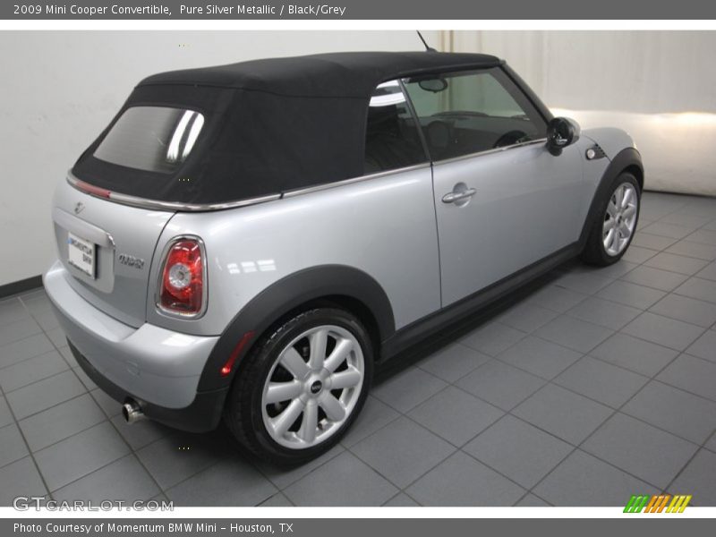 Pure Silver Metallic / Black/Grey 2009 Mini Cooper Convertible