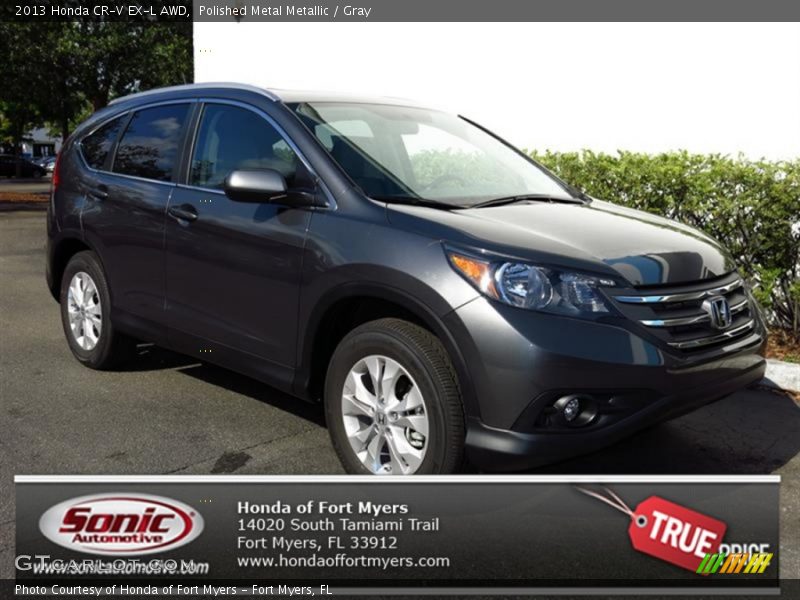 Polished Metal Metallic / Gray 2013 Honda CR-V EX-L AWD