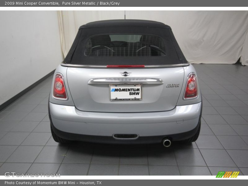 Pure Silver Metallic / Black/Grey 2009 Mini Cooper Convertible