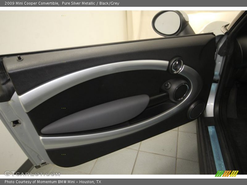 Pure Silver Metallic / Black/Grey 2009 Mini Cooper Convertible