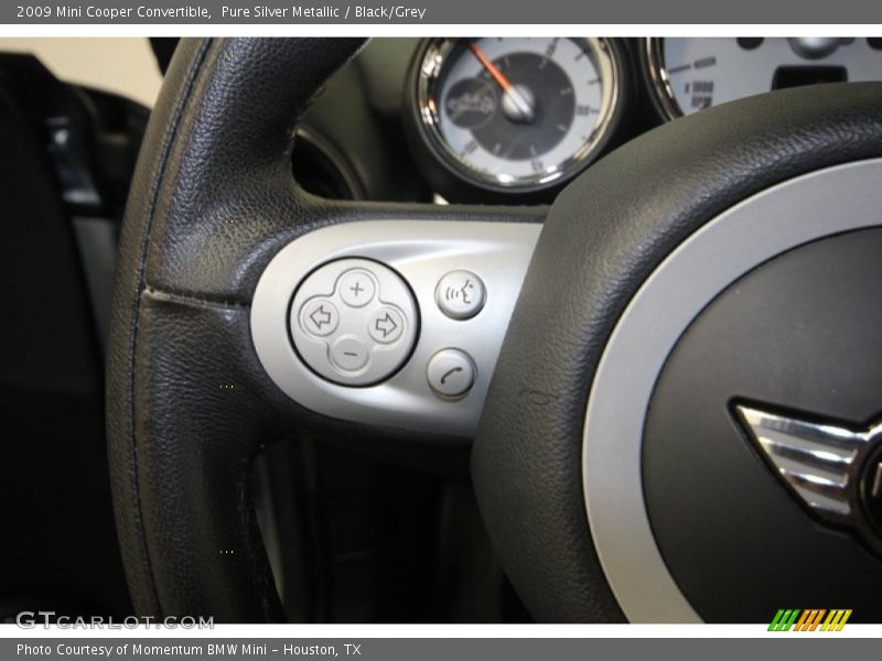 Pure Silver Metallic / Black/Grey 2009 Mini Cooper Convertible