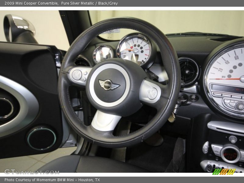 Pure Silver Metallic / Black/Grey 2009 Mini Cooper Convertible