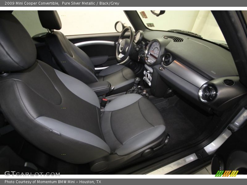 Pure Silver Metallic / Black/Grey 2009 Mini Cooper Convertible