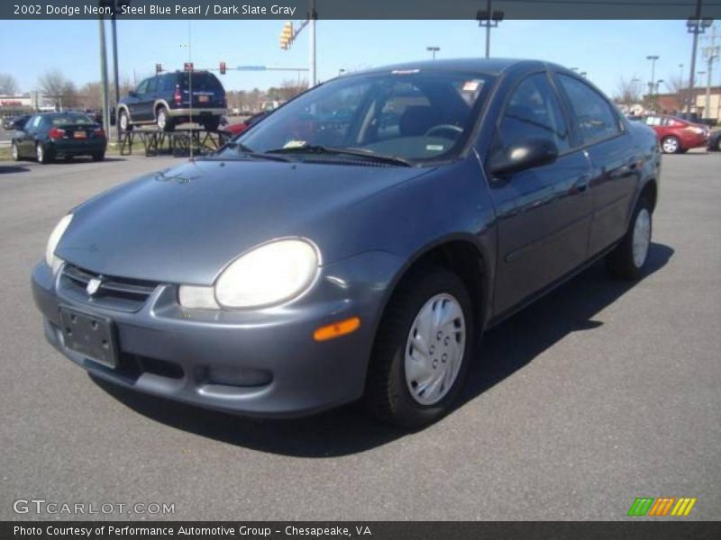 Steel Blue Pearl / Dark Slate Gray 2002 Dodge Neon