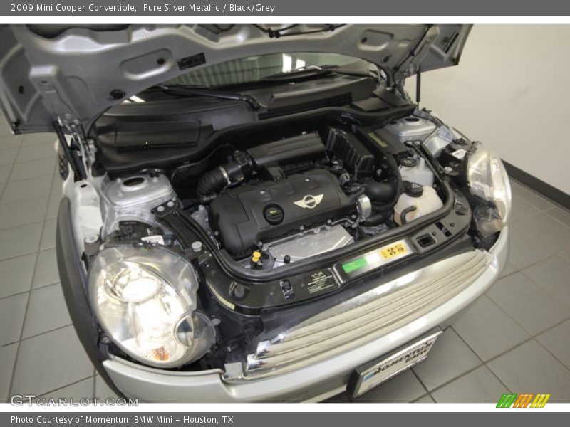 Pure Silver Metallic / Black/Grey 2009 Mini Cooper Convertible