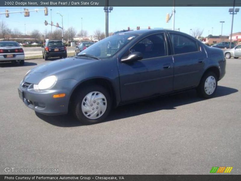 Steel Blue Pearl / Dark Slate Gray 2002 Dodge Neon