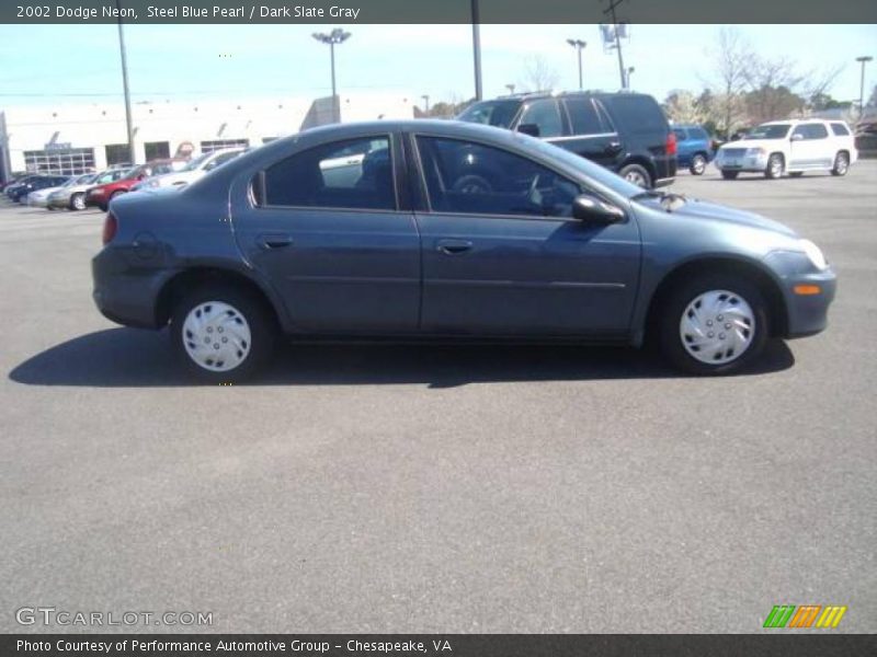 Steel Blue Pearl / Dark Slate Gray 2002 Dodge Neon