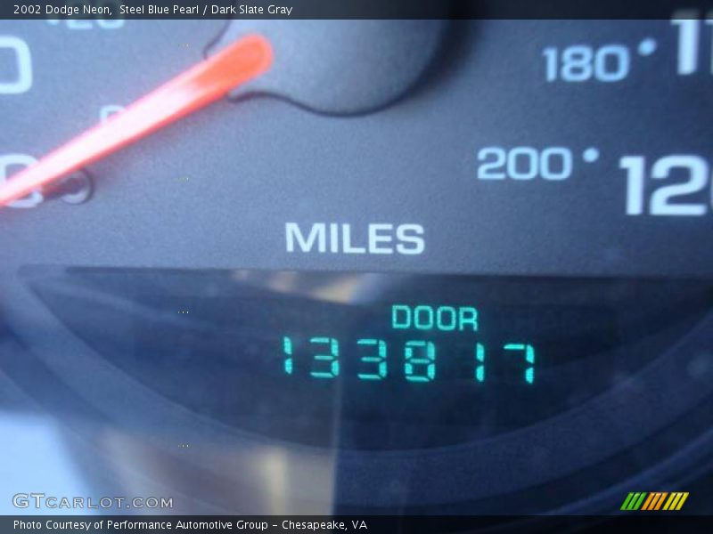 Steel Blue Pearl / Dark Slate Gray 2002 Dodge Neon