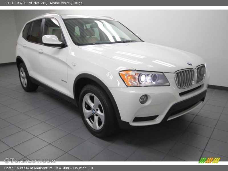 Alpine White / Beige 2011 BMW X3 xDrive 28i