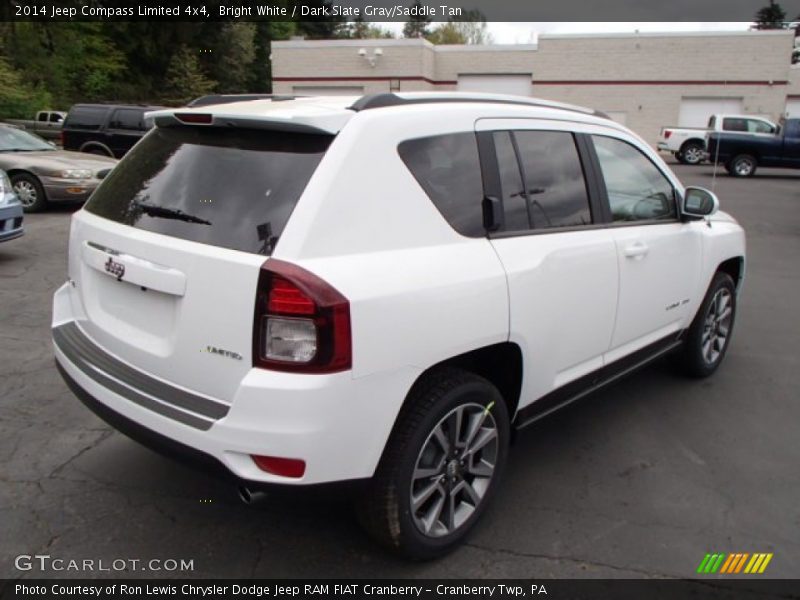 Bright White / Dark Slate Gray/Saddle Tan 2014 Jeep Compass Limited 4x4