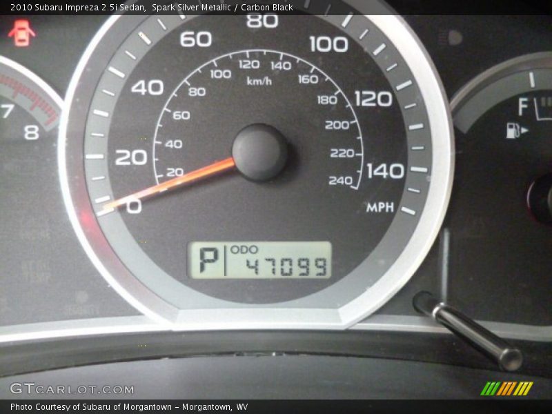 Spark Silver Metallic / Carbon Black 2010 Subaru Impreza 2.5i Sedan
