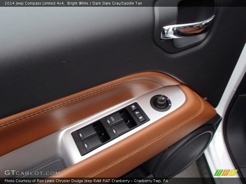 Bright White / Dark Slate Gray/Saddle Tan 2014 Jeep Compass Limited 4x4
