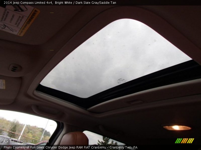 Bright White / Dark Slate Gray/Saddle Tan 2014 Jeep Compass Limited 4x4