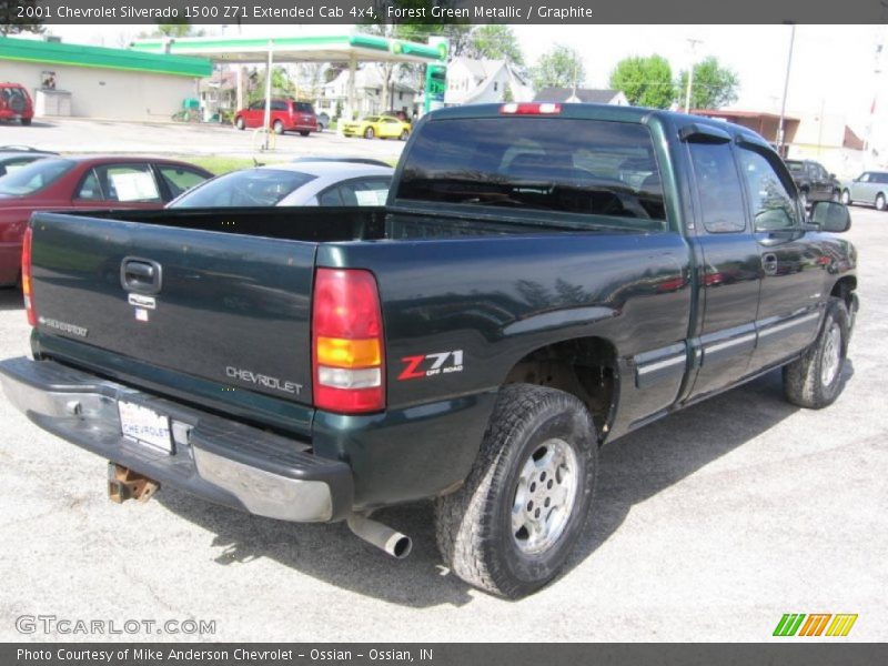 Forest Green Metallic / Graphite 2001 Chevrolet Silverado 1500 Z71 Extended Cab 4x4
