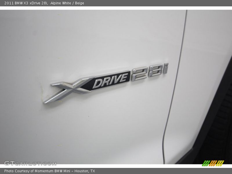 Alpine White / Beige 2011 BMW X3 xDrive 28i
