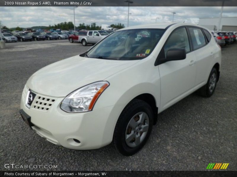Phantom White / Gray 2009 Nissan Rogue S AWD