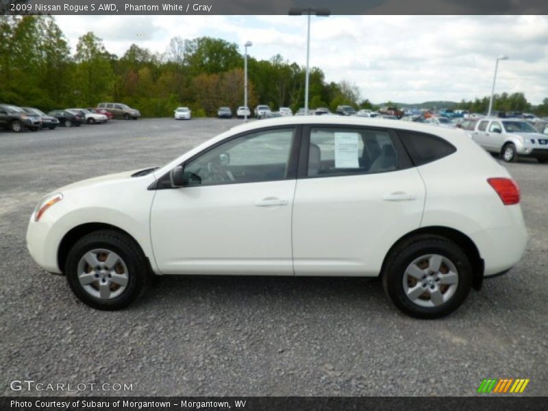 Phantom White / Gray 2009 Nissan Rogue S AWD
