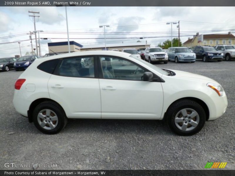 Phantom White / Gray 2009 Nissan Rogue S AWD