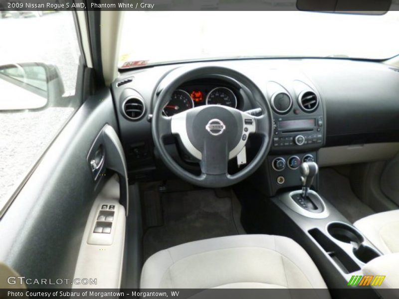 Phantom White / Gray 2009 Nissan Rogue S AWD