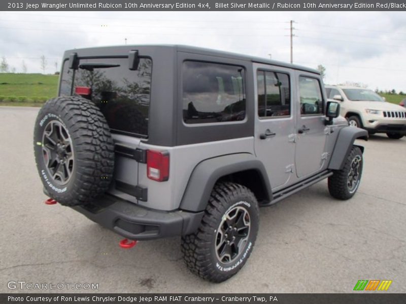 Billet Silver Metallic / Rubicon 10th Anniversary Edition Red/Black 2013 Jeep Wrangler Unlimited Rubicon 10th Anniversary Edition 4x4
