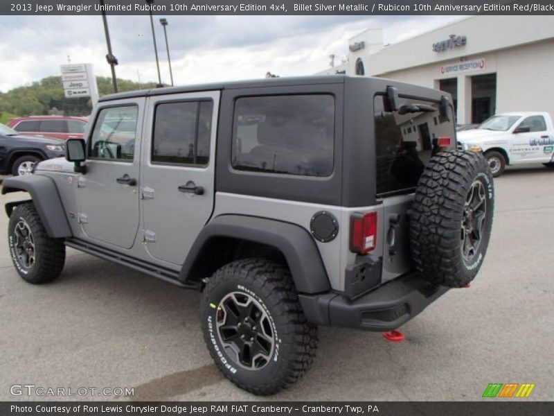 Billet Silver Metallic / Rubicon 10th Anniversary Edition Red/Black 2013 Jeep Wrangler Unlimited Rubicon 10th Anniversary Edition 4x4