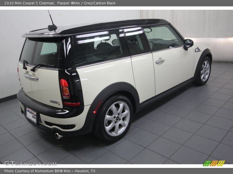 Pepper White / Grey/Carbon Black 2010 Mini Cooper S Clubman