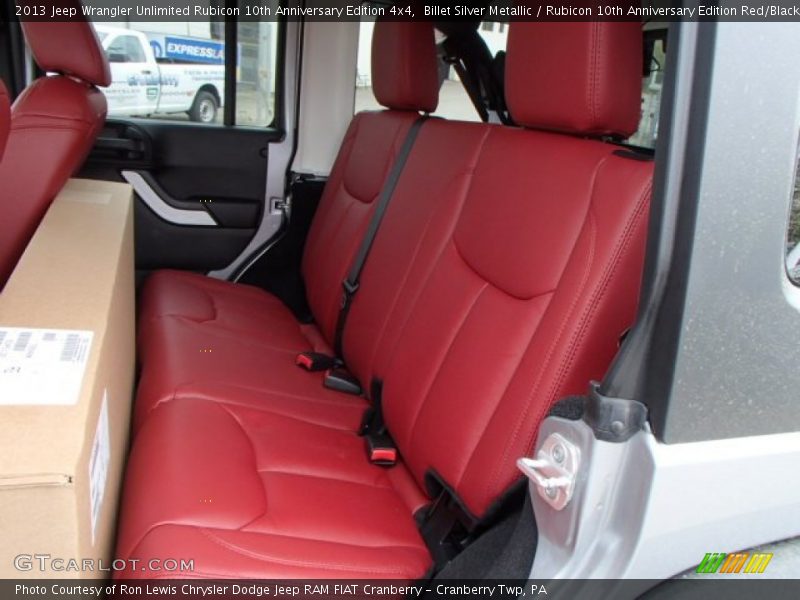 Rear Seat of 2013 Wrangler Unlimited Rubicon 10th Anniversary Edition 4x4