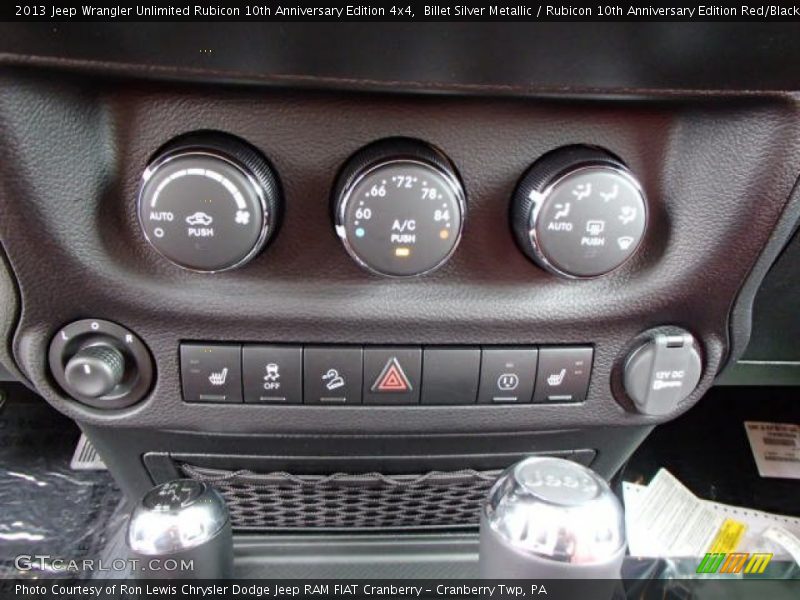 Controls of 2013 Wrangler Unlimited Rubicon 10th Anniversary Edition 4x4