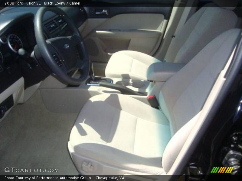 Black Ebony / Camel 2008 Ford Fusion SE