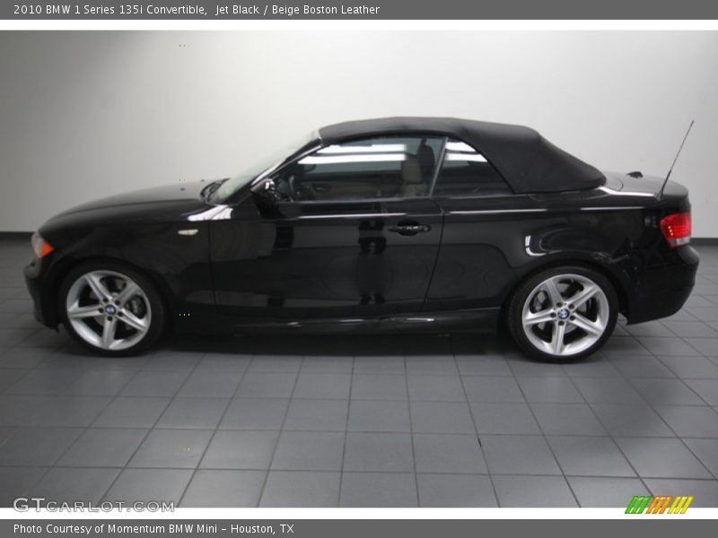 Jet Black / Beige Boston Leather 2010 BMW 1 Series 135i Convertible