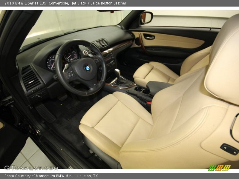 Jet Black / Beige Boston Leather 2010 BMW 1 Series 135i Convertible