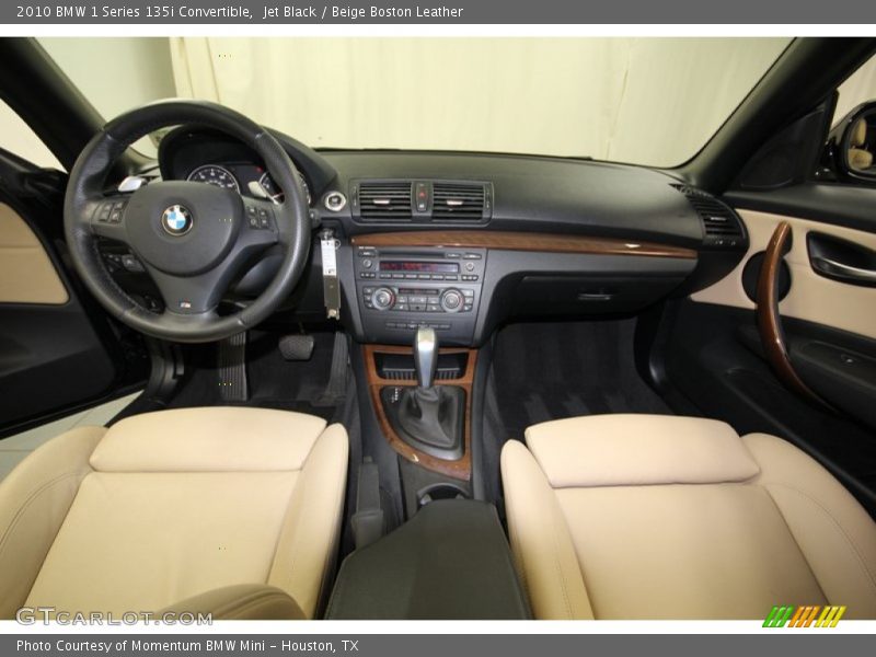 Jet Black / Beige Boston Leather 2010 BMW 1 Series 135i Convertible