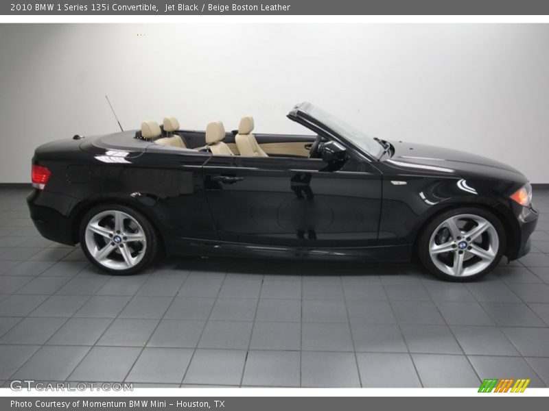 Jet Black / Beige Boston Leather 2010 BMW 1 Series 135i Convertible