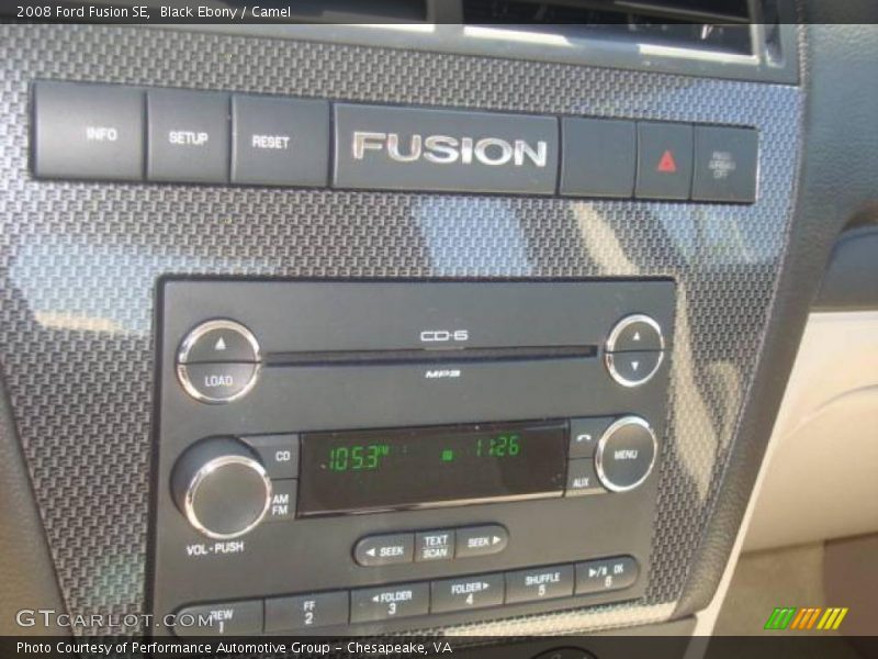 Black Ebony / Camel 2008 Ford Fusion SE