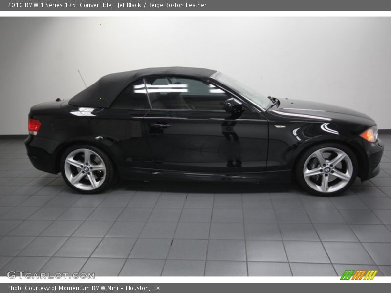 Jet Black / Beige Boston Leather 2010 BMW 1 Series 135i Convertible