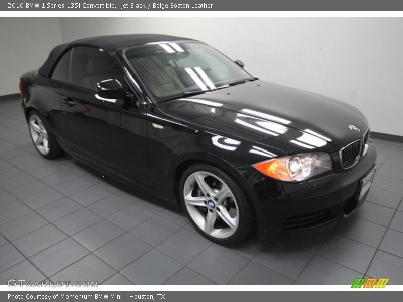 Jet Black / Beige Boston Leather 2010 BMW 1 Series 135i Convertible