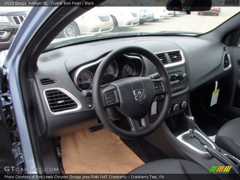 Crystal Blue Pearl / Black 2013 Dodge Avenger SE