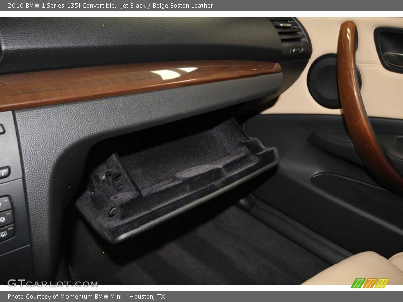 Jet Black / Beige Boston Leather 2010 BMW 1 Series 135i Convertible