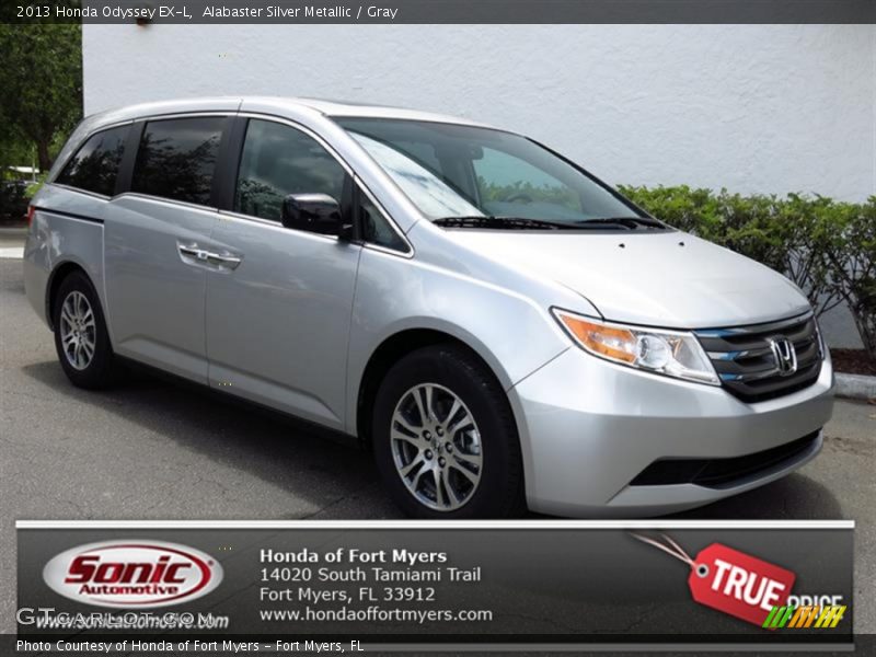 Alabaster Silver Metallic / Gray 2013 Honda Odyssey EX-L