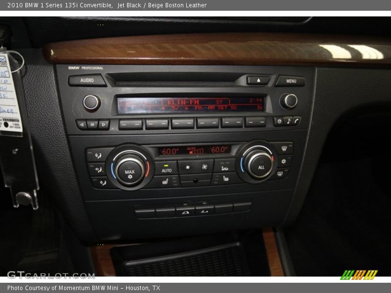 Jet Black / Beige Boston Leather 2010 BMW 1 Series 135i Convertible
