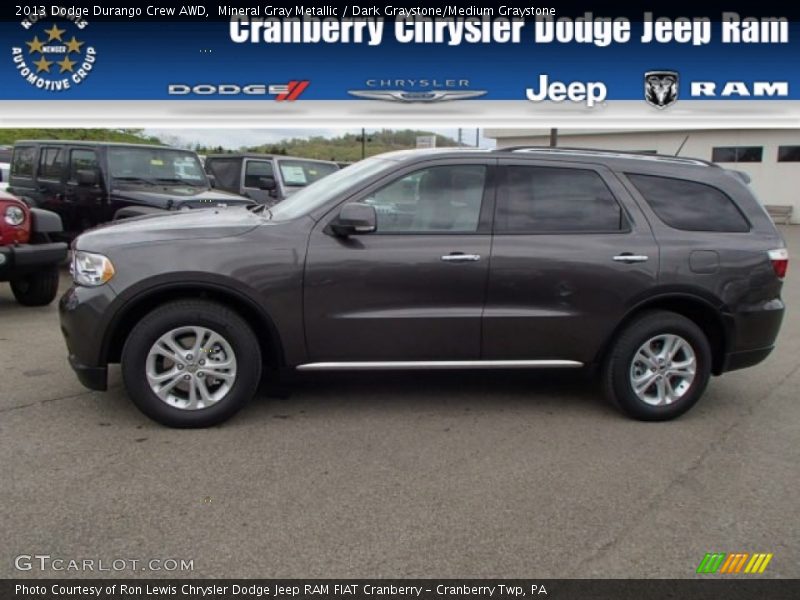 Mineral Gray Metallic / Dark Graystone/Medium Graystone 2013 Dodge Durango Crew AWD