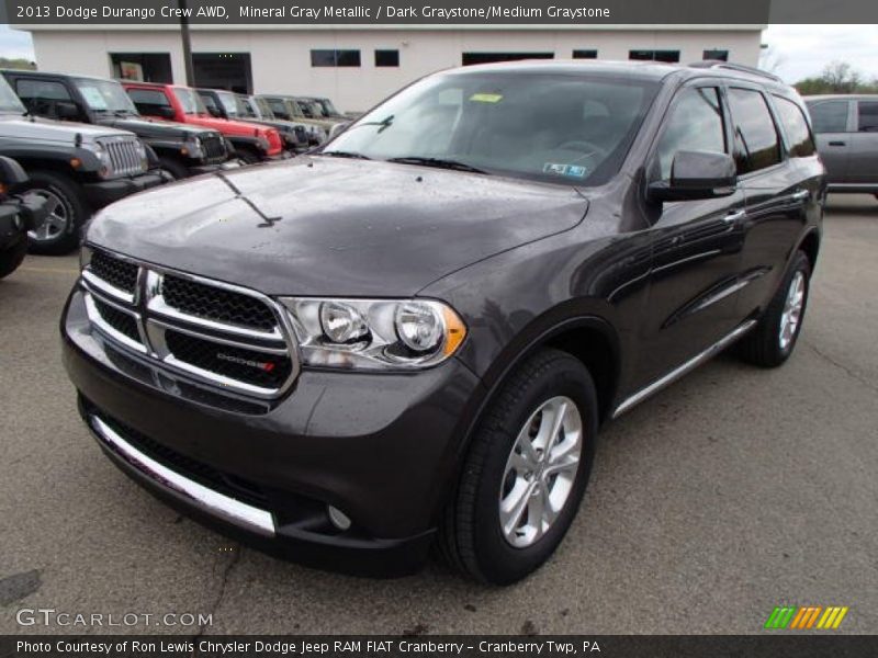 Mineral Gray Metallic / Dark Graystone/Medium Graystone 2013 Dodge Durango Crew AWD