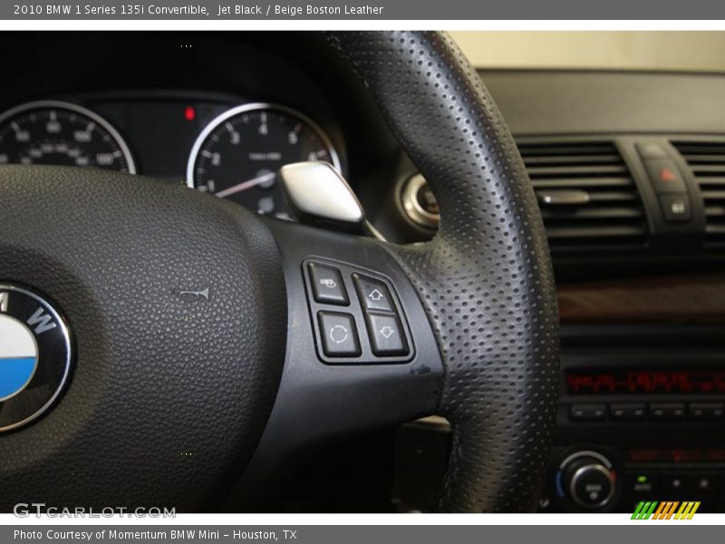 Jet Black / Beige Boston Leather 2010 BMW 1 Series 135i Convertible