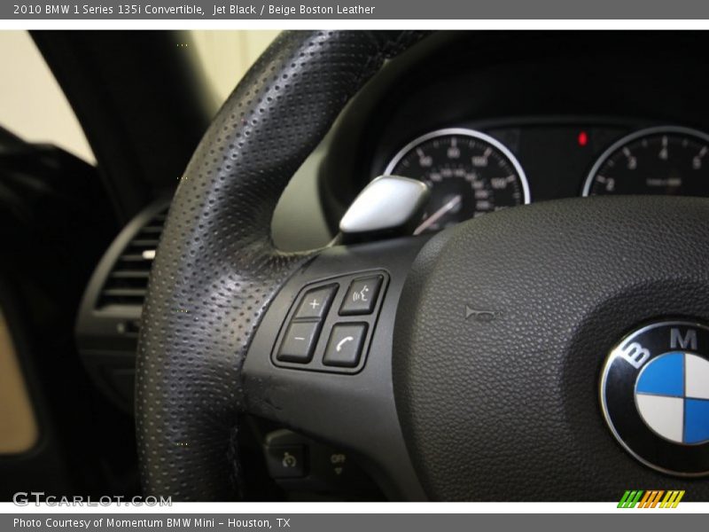 Jet Black / Beige Boston Leather 2010 BMW 1 Series 135i Convertible